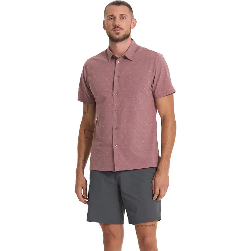 Vuori Men's Short Sleeve Bridge Button-Down TD Light Terracotta Dagger / L