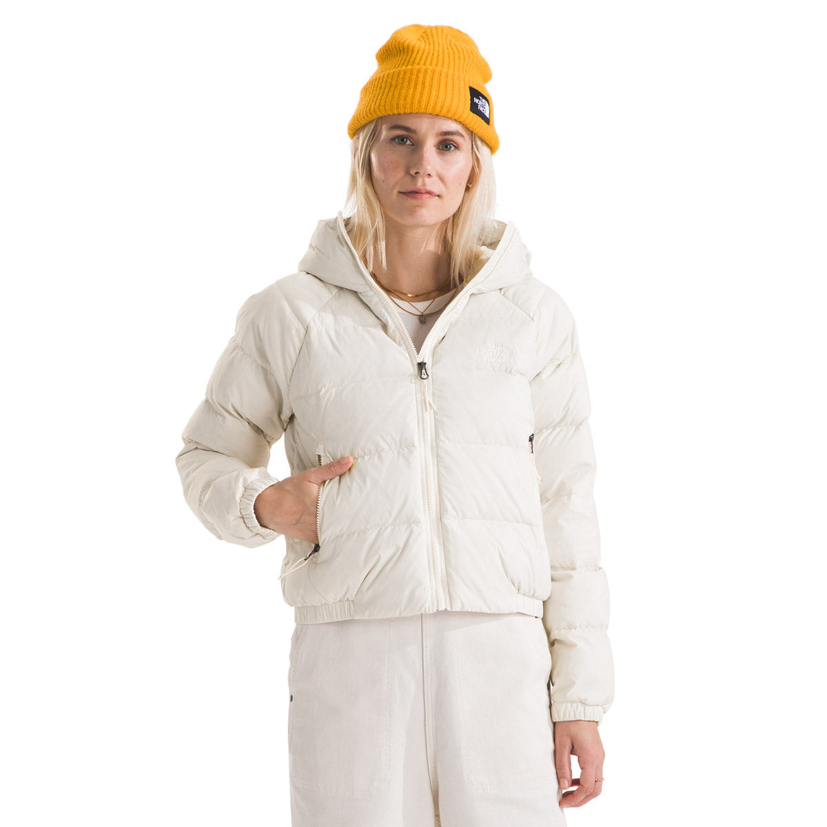 The North Face Women's Hydrenalite Down Hoodie White Dune