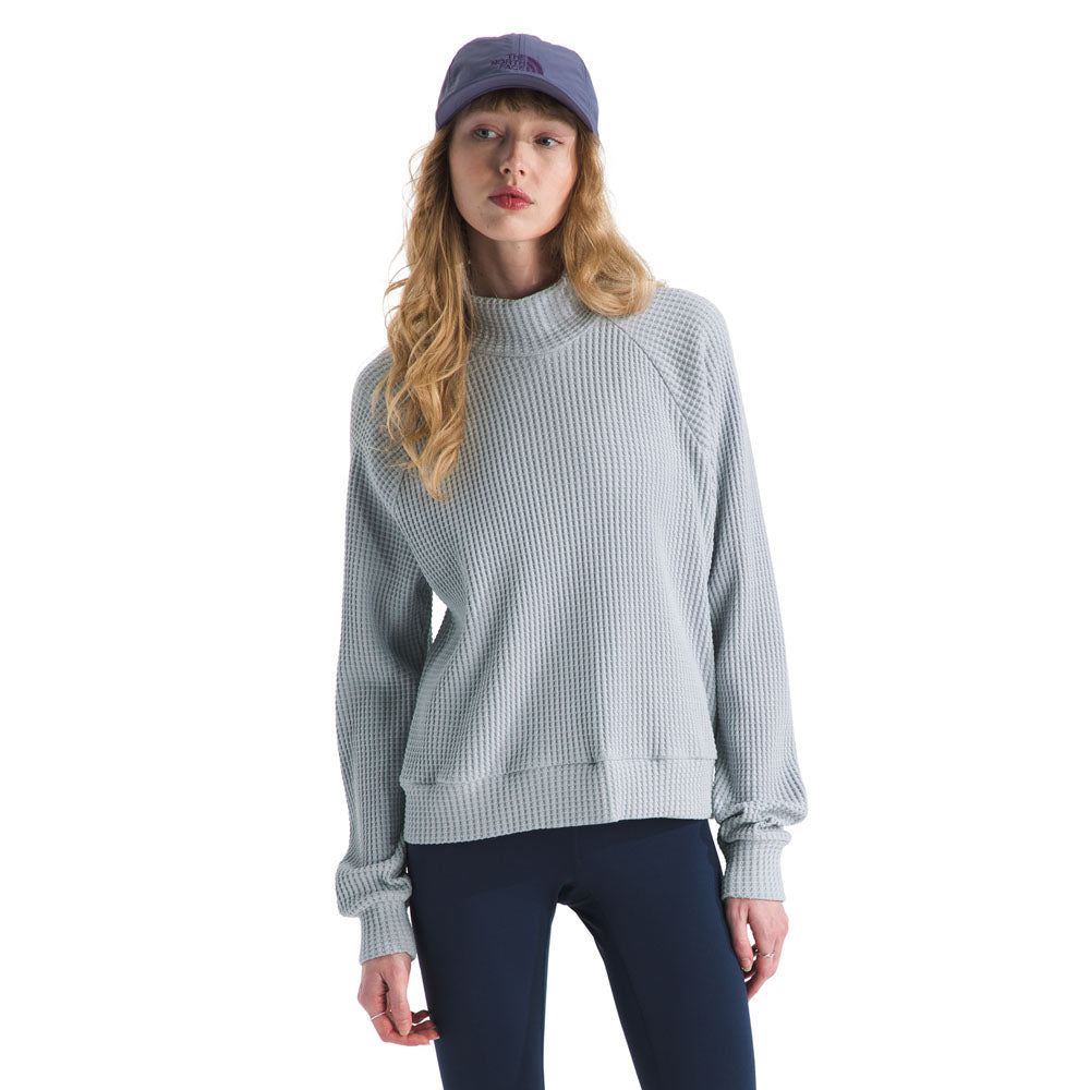 The North Face Womens Long Sleeve Mock Neck Chabot Blue Flax