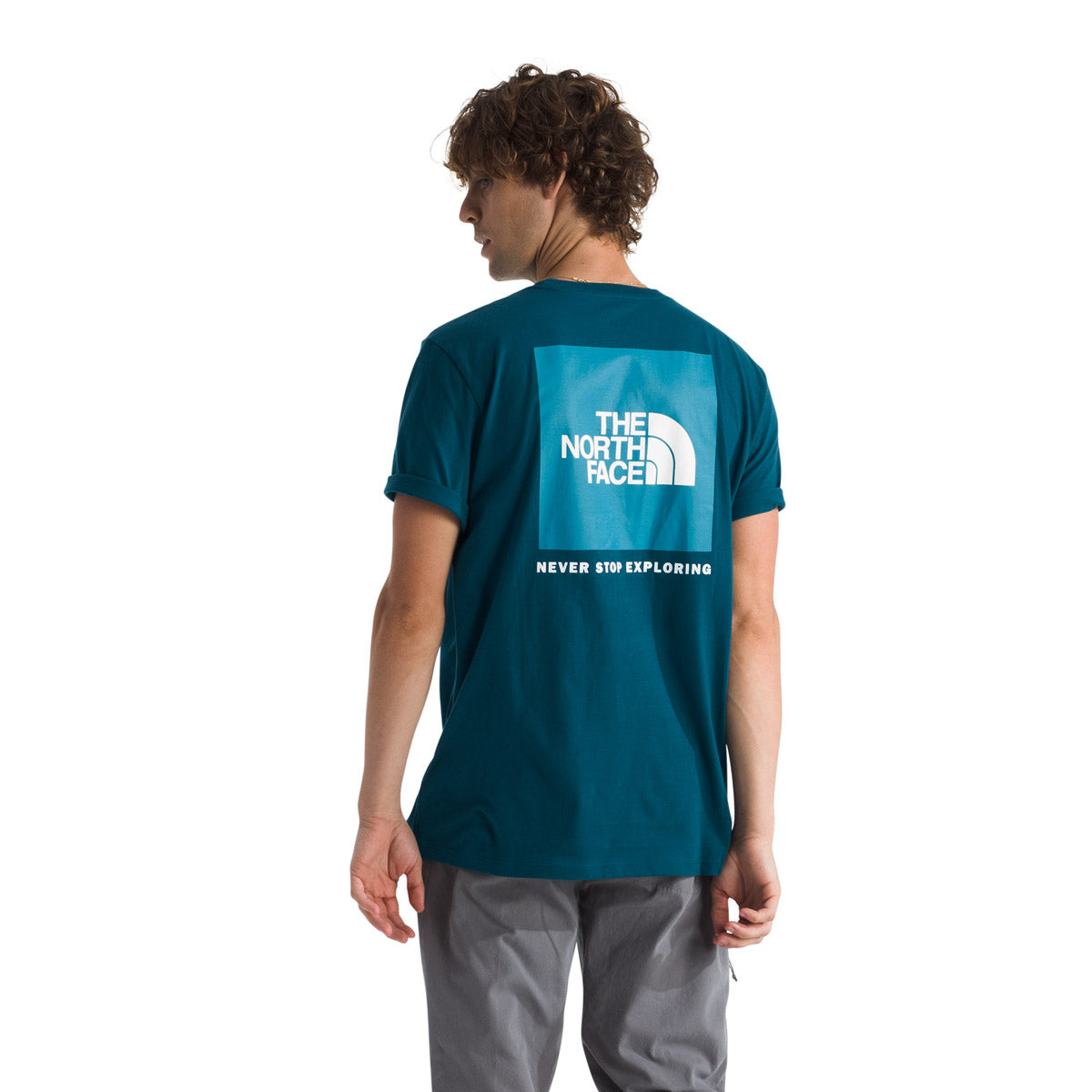 The North Face Men&#39;s S/S Box NSE Tee Midnight Petrol