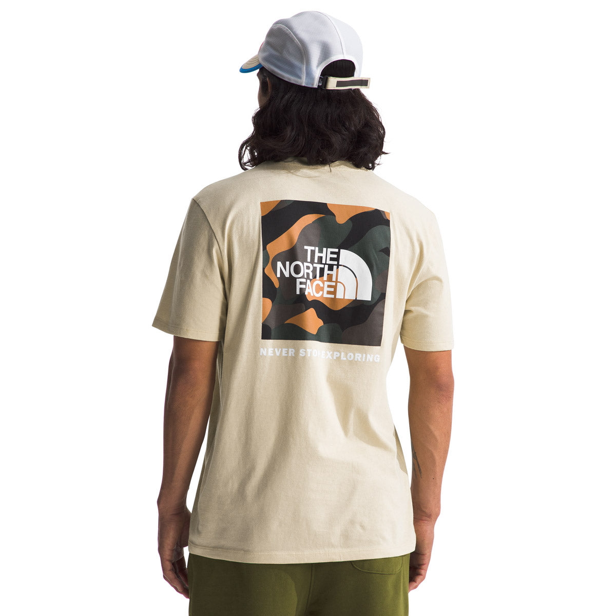 The North Face Men's S/S Box NSE Tee Gravel/Multi-color