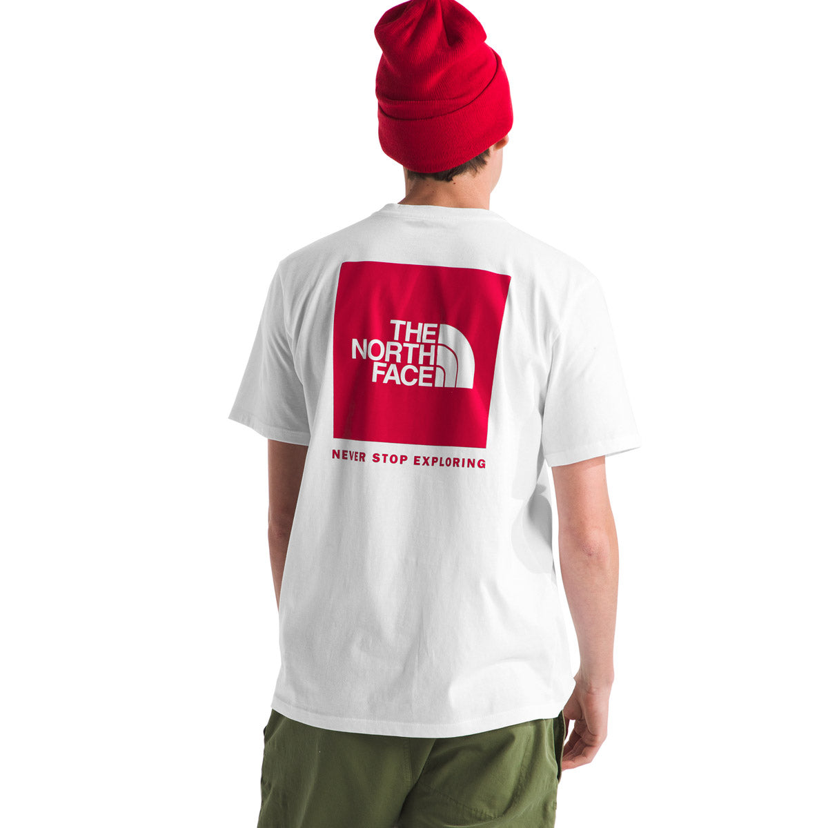 The North Face Men&#39;s S/S Box NSE Tee TNF White/TNF Red