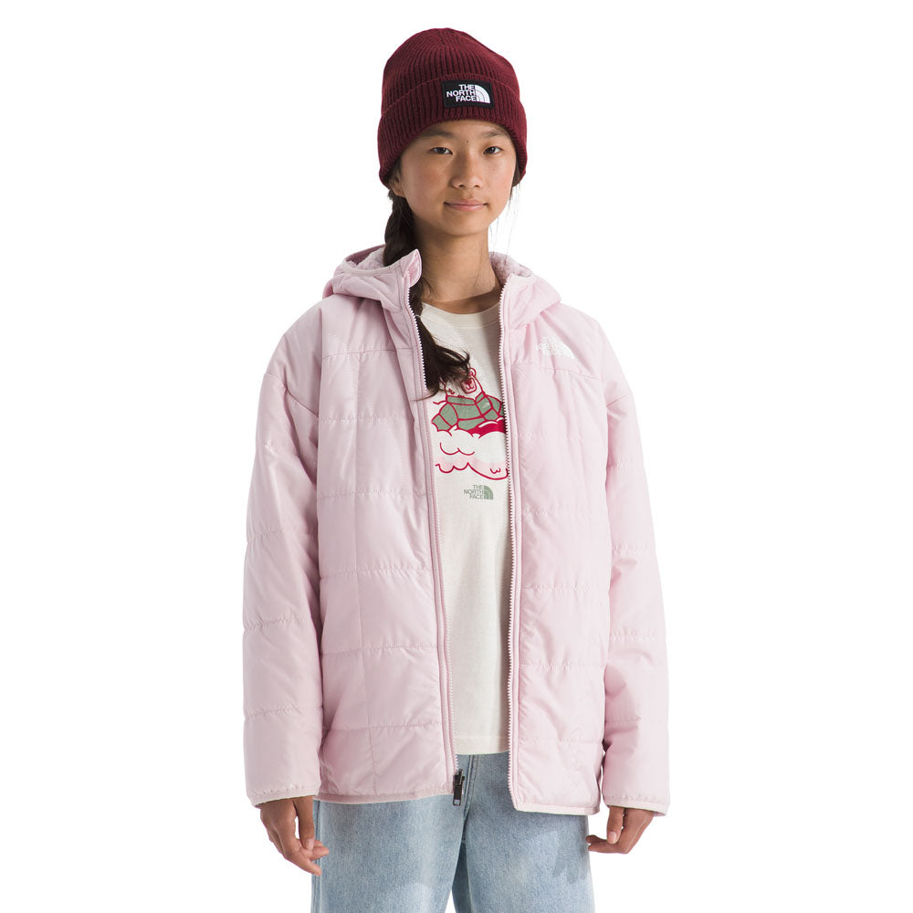 The North Face Girls Reversible Shasta Short Parka Pale Blossom