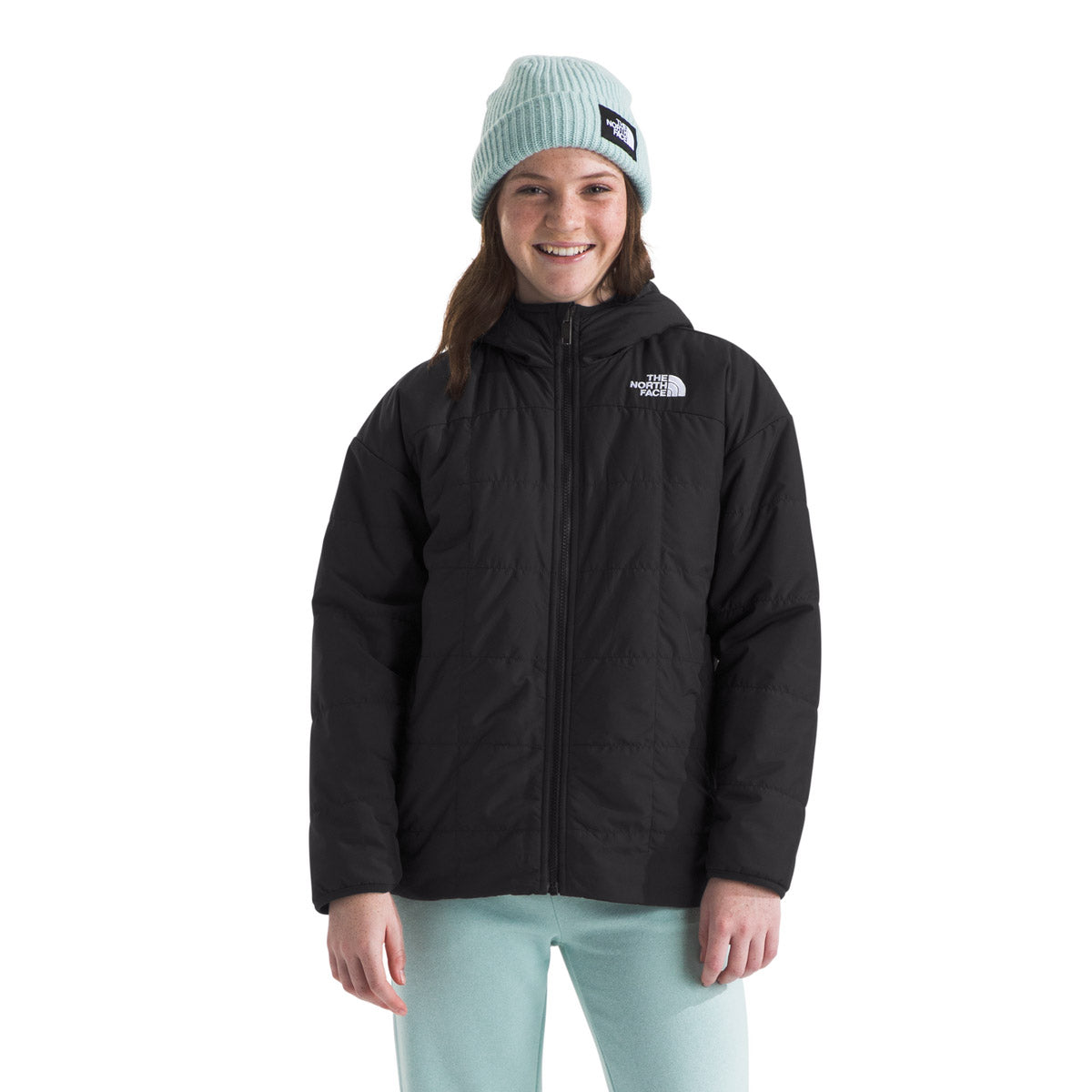The North Face Girls' Reversible Shasta Short Parka TNF Black