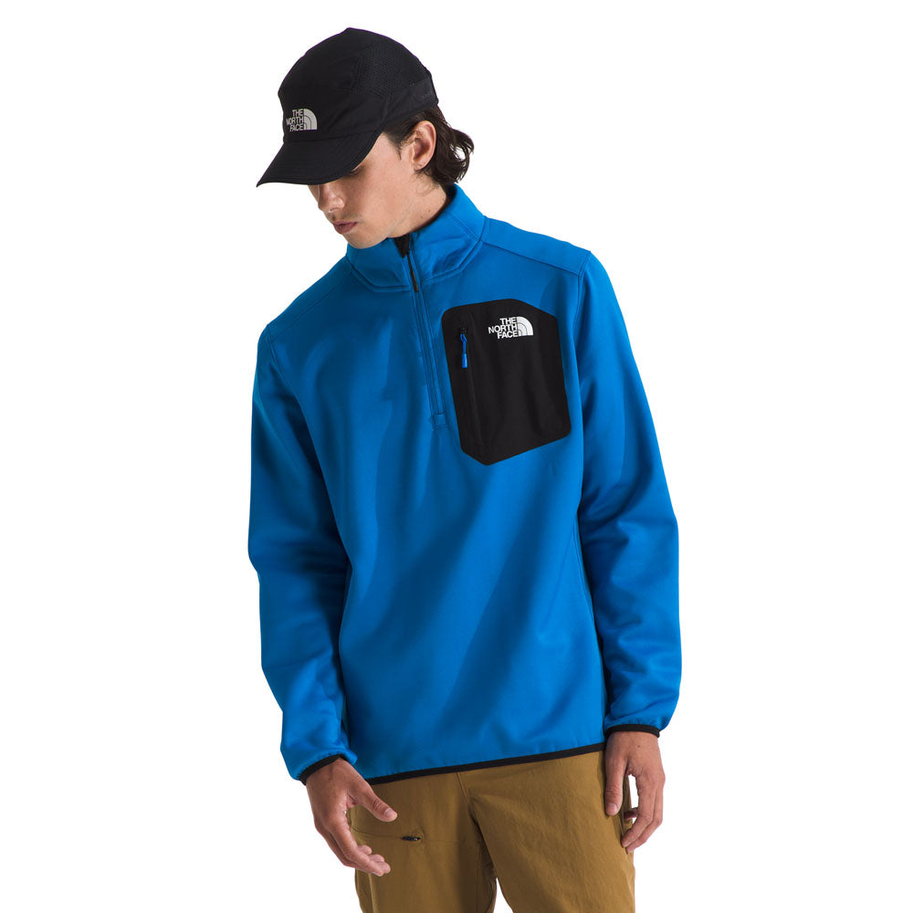 The North Face Mens Crest ¼ Zip Hero Blue/TNF Black