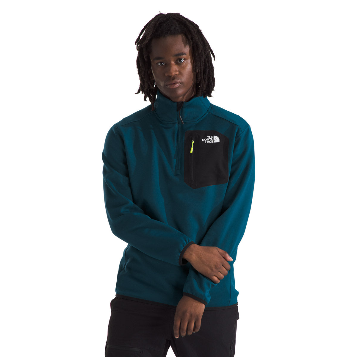 The North Face Men's Crest ¼ Zip Midnight Petrol/TNF Black