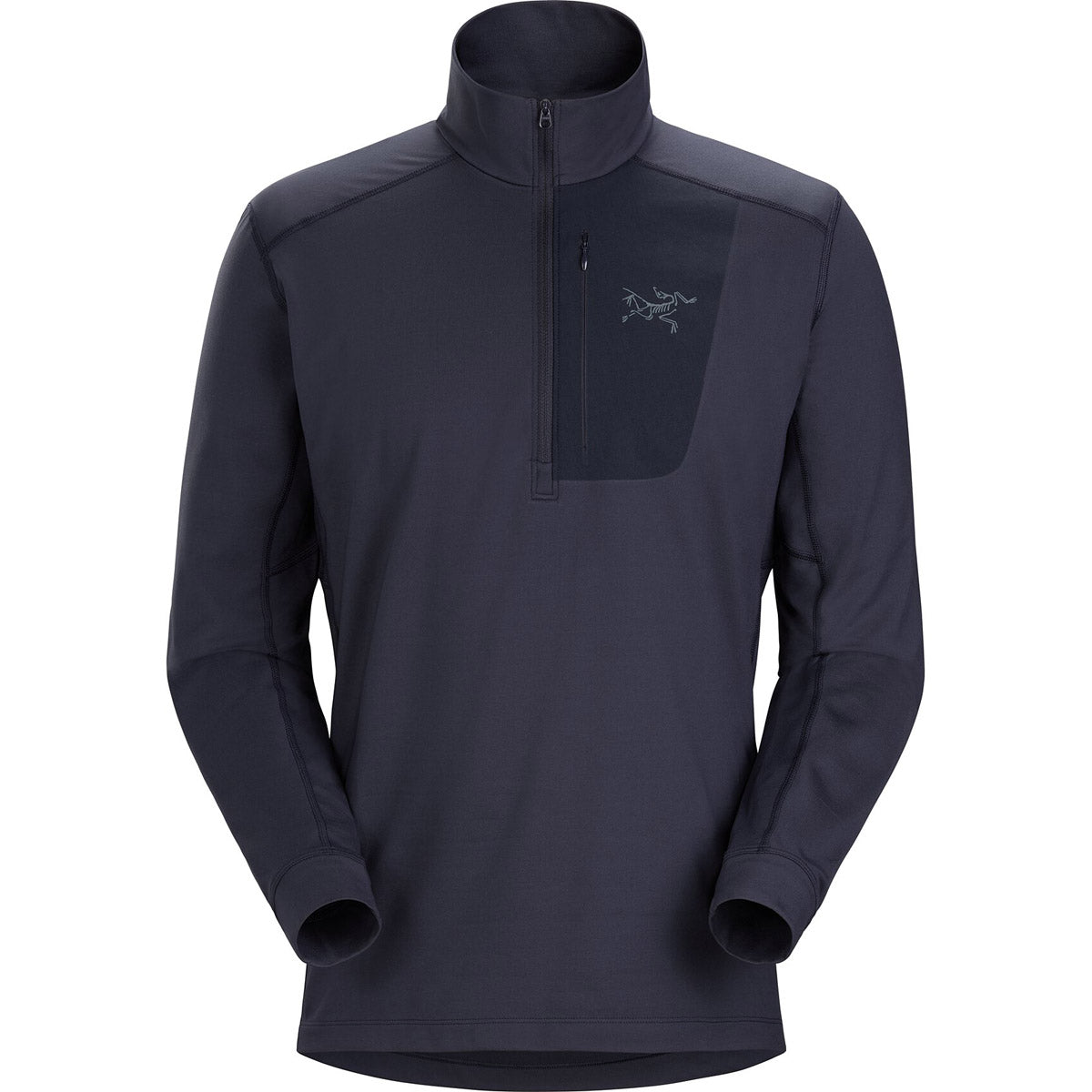 Arcteryx Men&#39;s Rho LT Zip Neck Black apphire / S