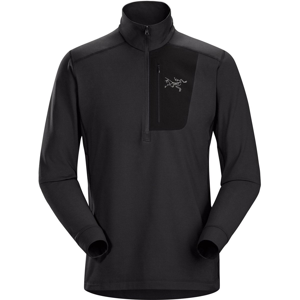 Arcteryx Men&#39;s Rho LT Zip Neck Black