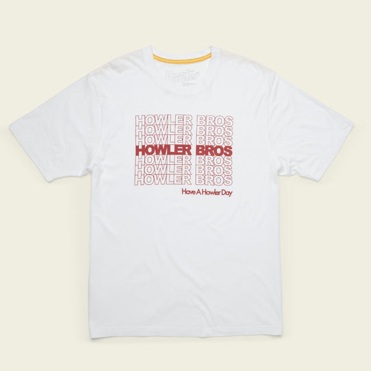 Howler Brothers Mens Cotton T THA Thanks for Shopping: Takeout White