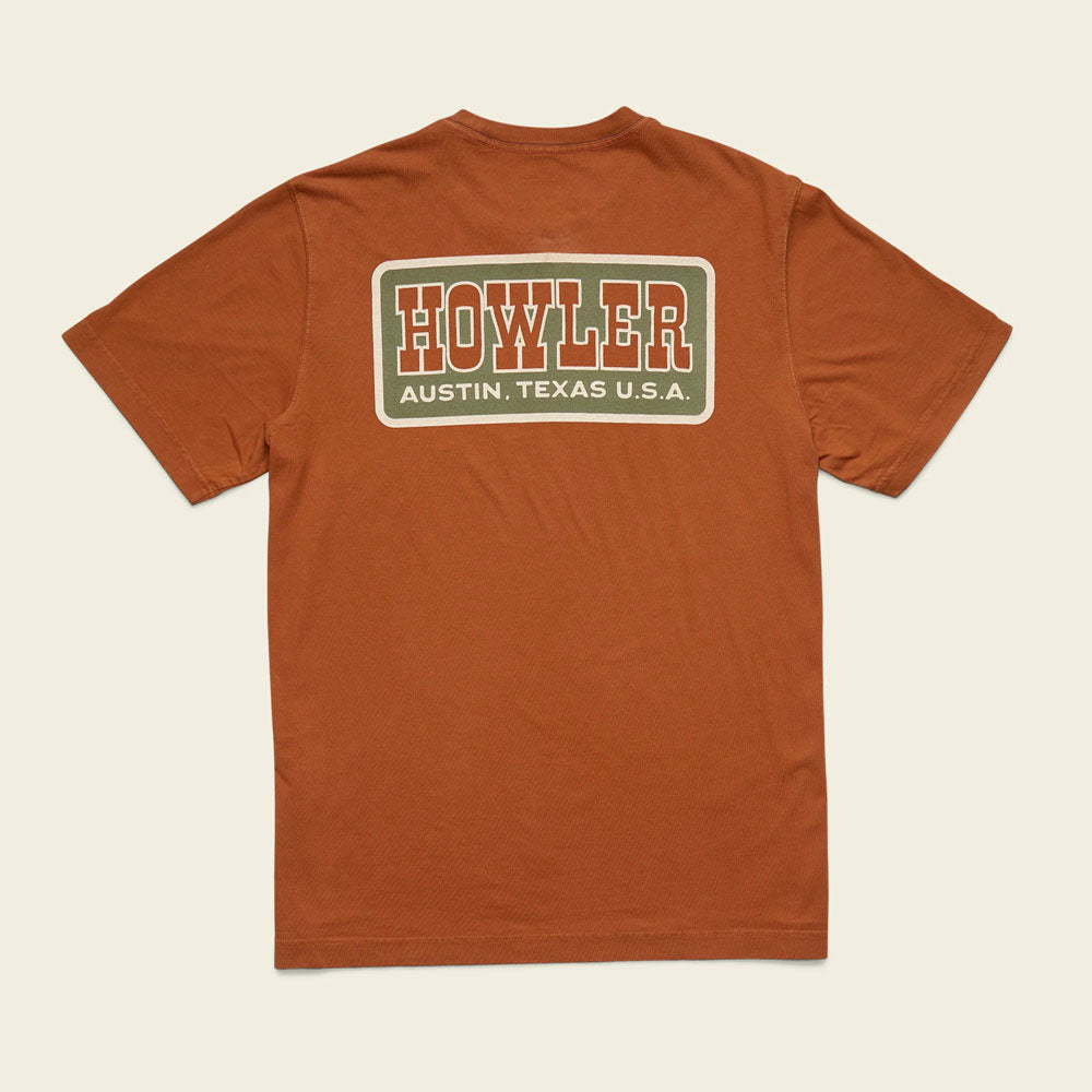 Howler Brothers Mens Cotton T Howler Slab: Caramel