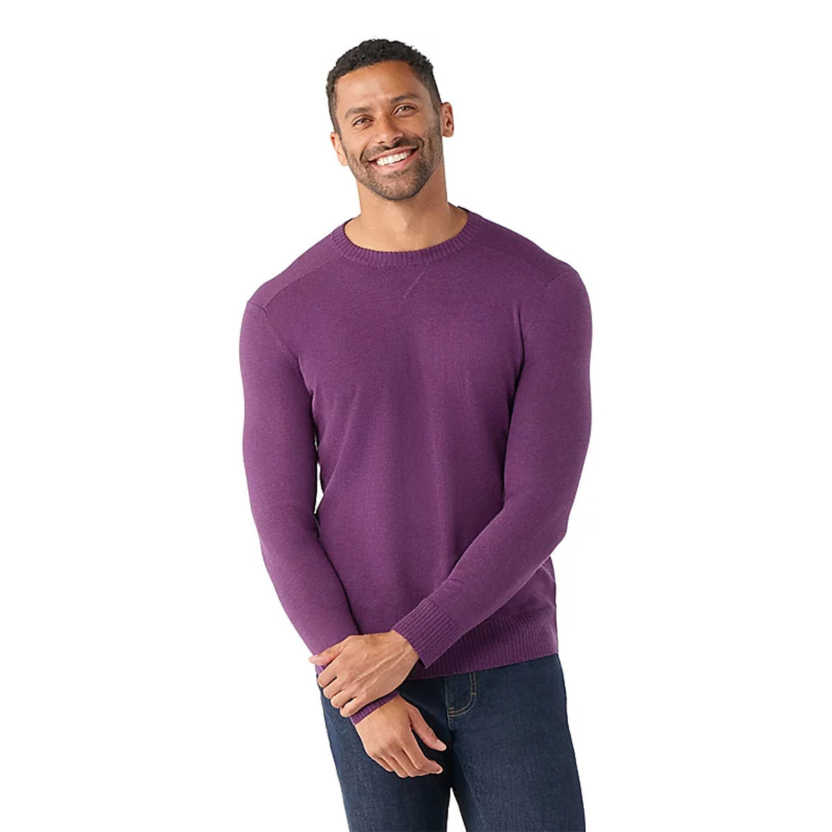 Smartwool Men&#39;s Sparwood Crew Sweater Purple Iris Heather