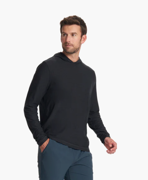 Vuori M Strato Tech Hoodie HBK Black Heather