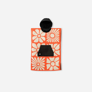 Nomadix Little Kid Changing Poncho Big Flowers Expedition Orange