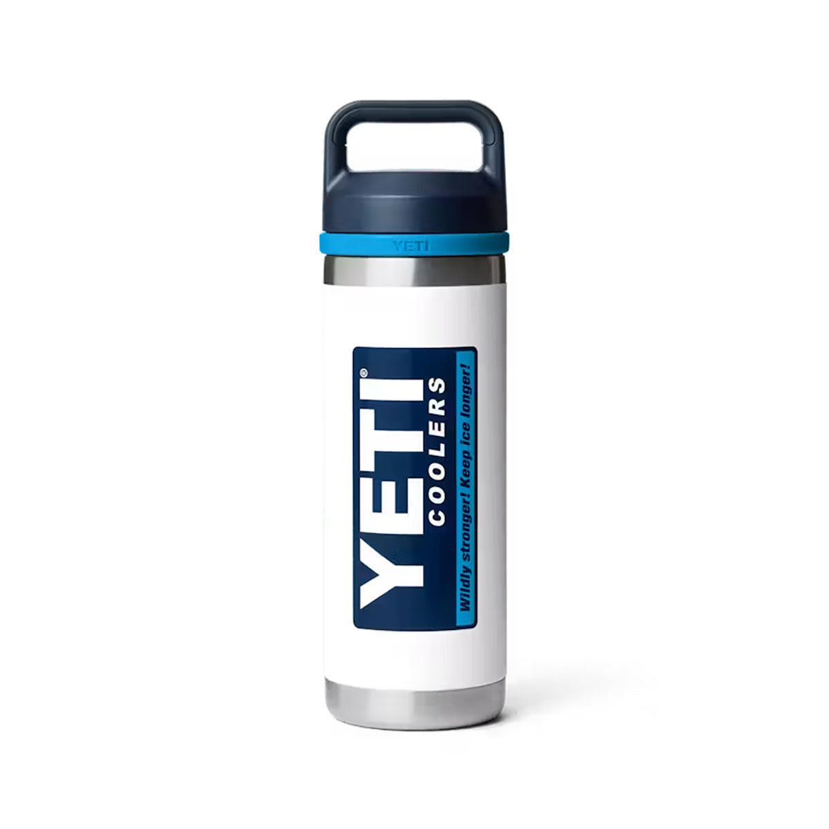 Yeti Rambler 18 oz Bottle with Chug Cap White/Blue