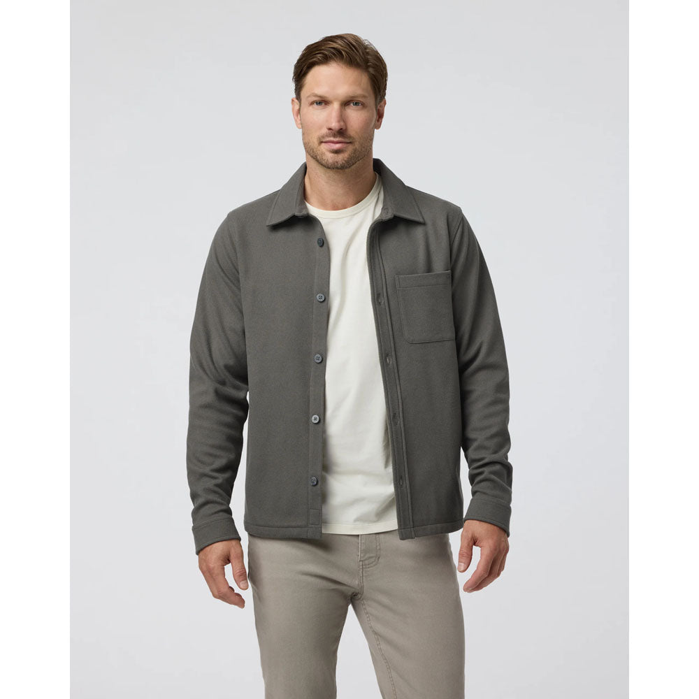 Vuori M Beldon Shirt Jacket Knit Twill Oregano