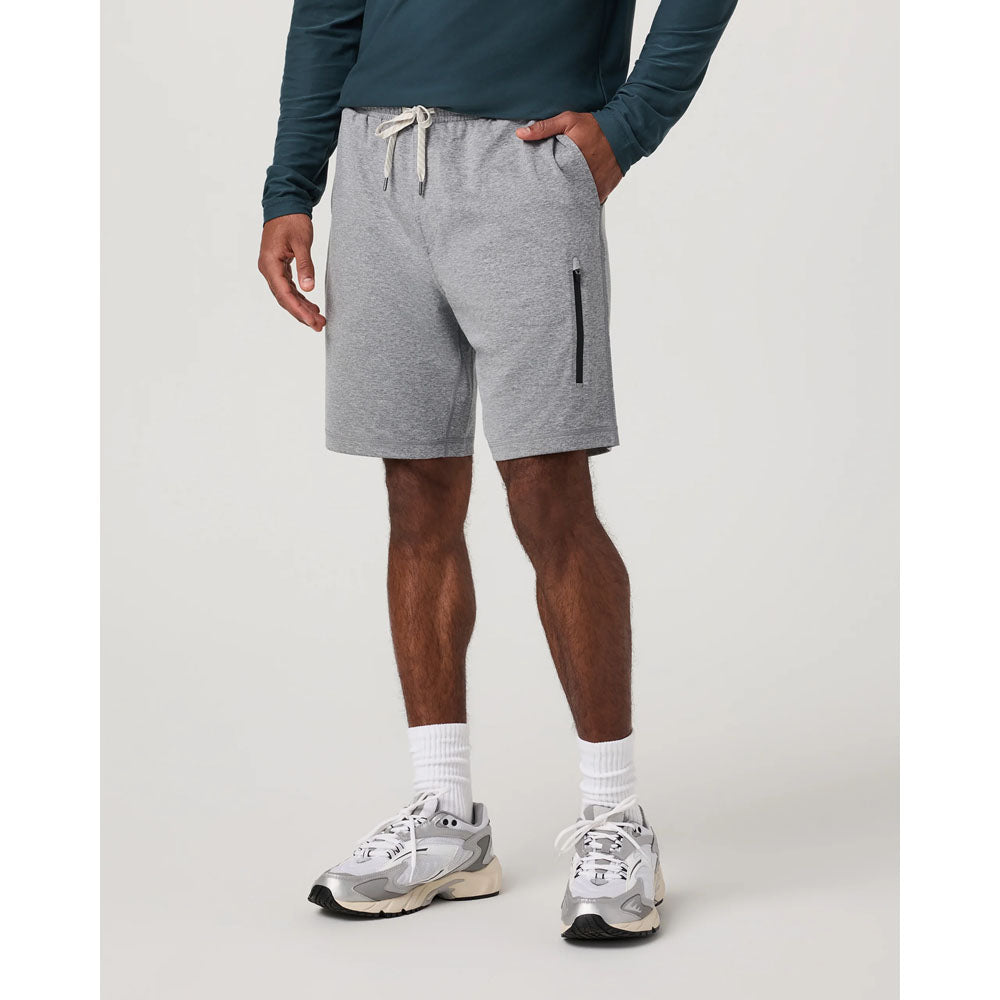Vuori Mens Sunday Performance Short 8 Grey Heather