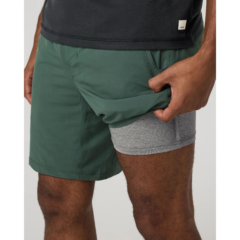 Vuori Mens Kore Short Lined 7 Agate Green Tonal