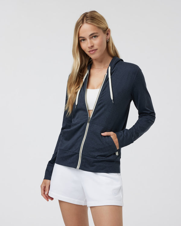 Vuori Womens Halo Performance Hoodie 2.0 HD Midnight Heather / M