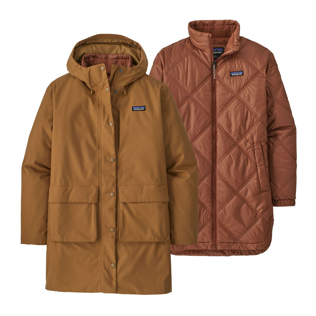 Patagonia Women's Pine Bank 3-in-1 Parka Nest Brown
