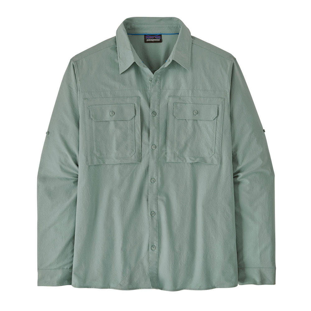 Patagonia Mens Long-Sleeved Self Guided Sun Shirt Thermal Blue
