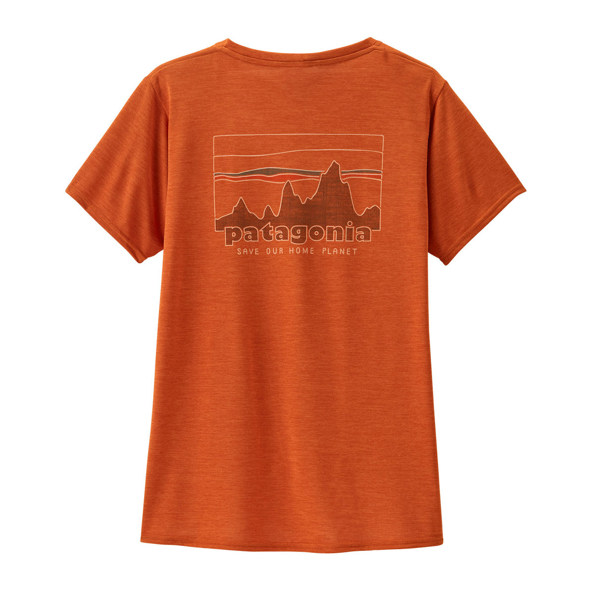 Patagonia Women's Capilene Cool Daily Graphic Shirt '73 Skyline: Redtail Rust X-Dye