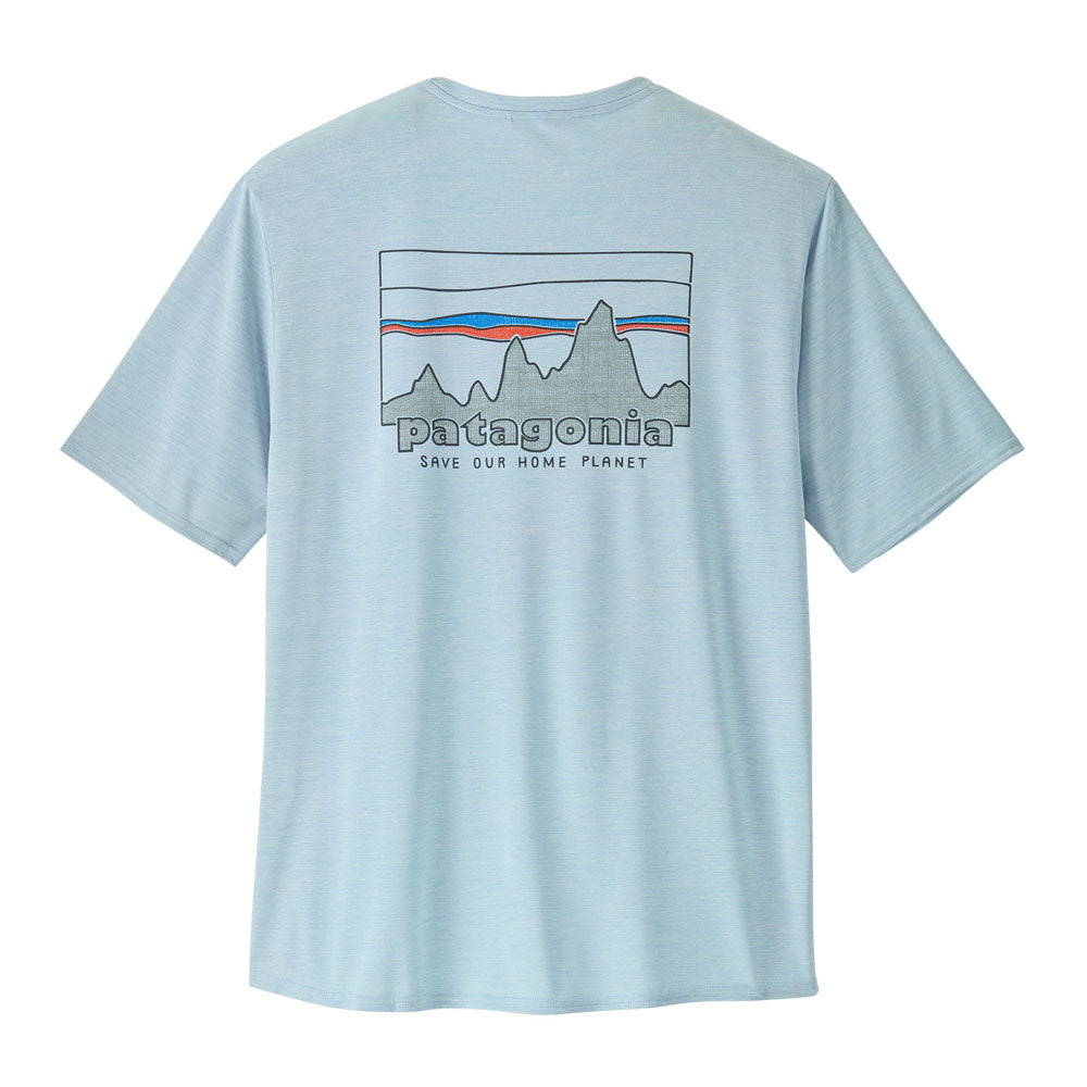 Patagonia Mens Capilene Cool Daily Graphic Shirt 73 Skyline: Fleck Blue