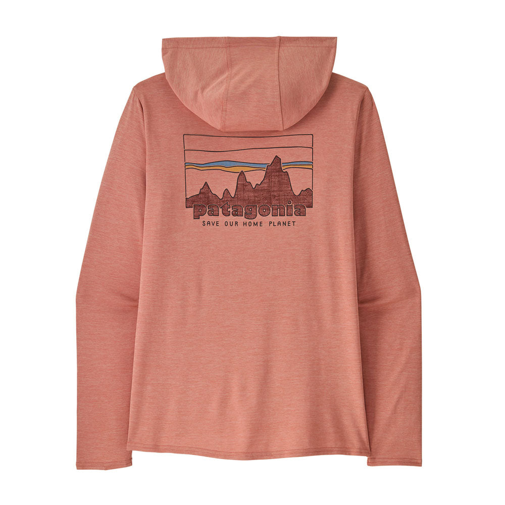 Patagonia Womens Capilene Cool Daily Graphic Hoody 73 Skyline: Moment Pink X-Dye
