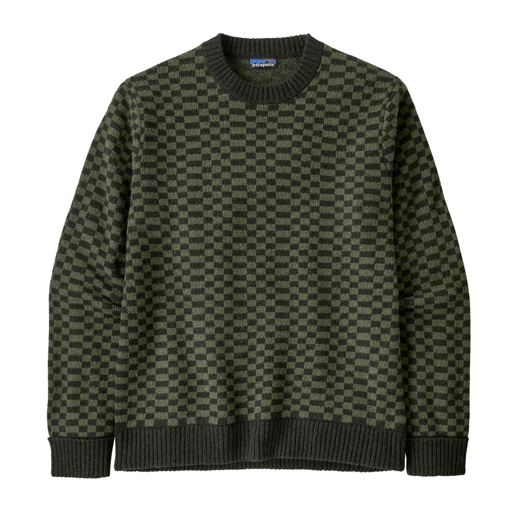 Patagonia Mens Recycled Wool-Blend Sweater Finned: Old Growth Green