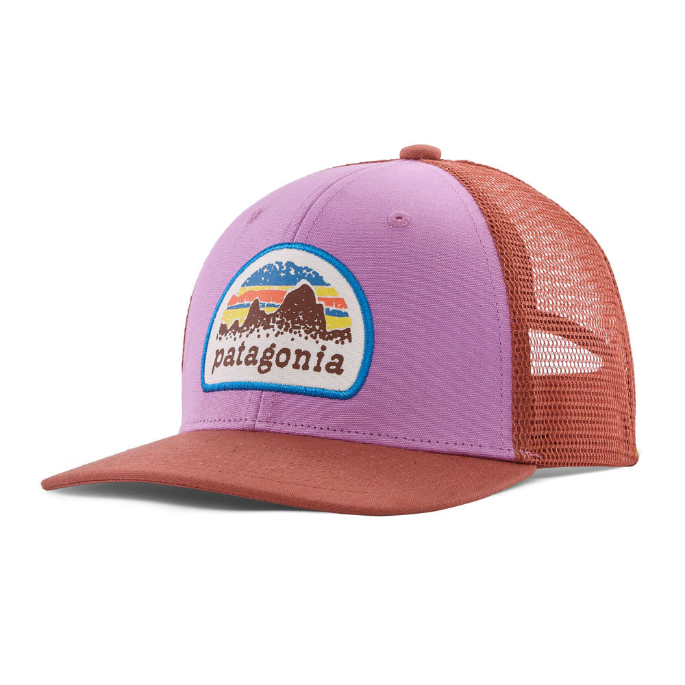 Patagonia Kids Trucker Hat Skyline Stencil: Brisk Purple