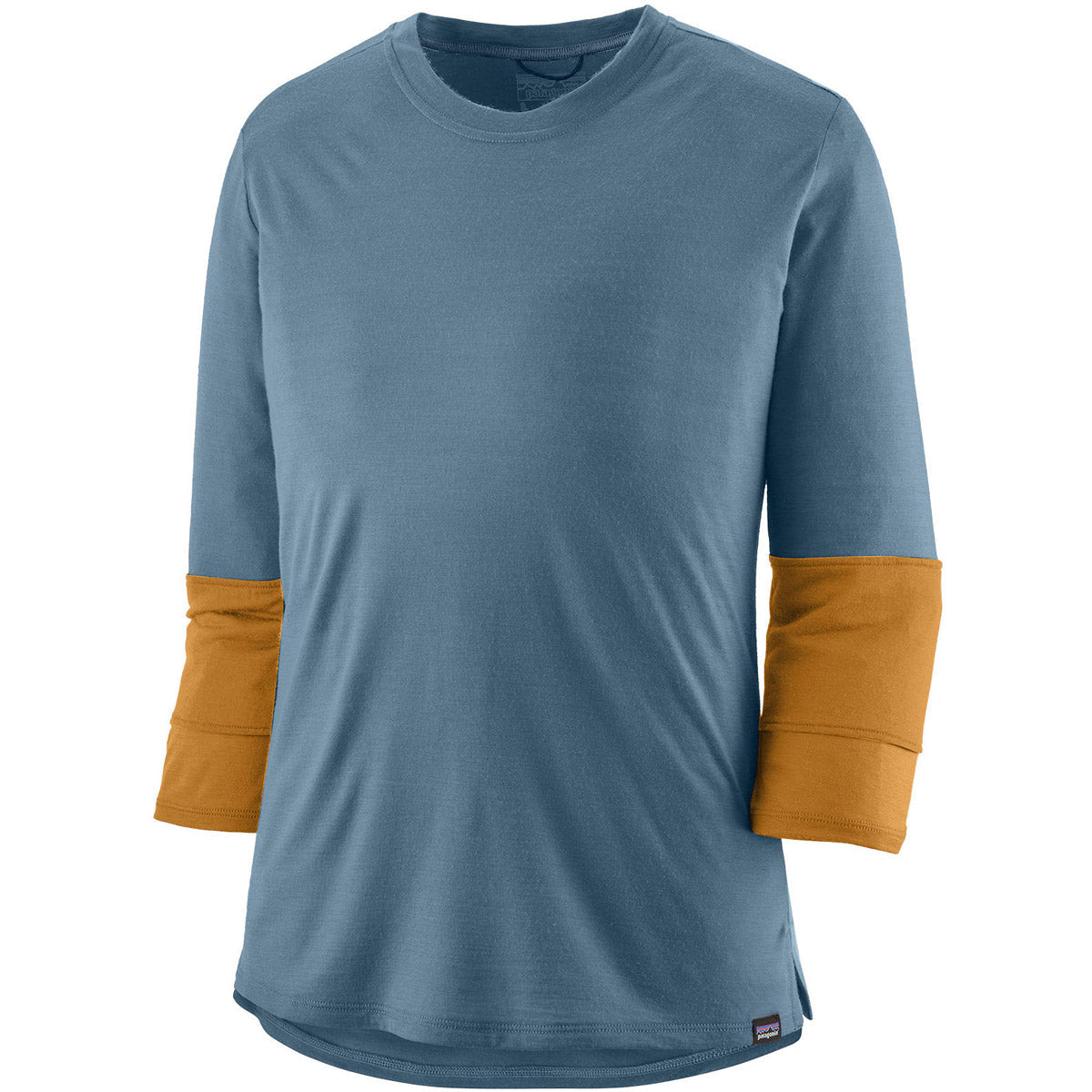 Patagonia Women&#39;s Merino 3/4-Sleeved Bike Jersey Utility Blue
