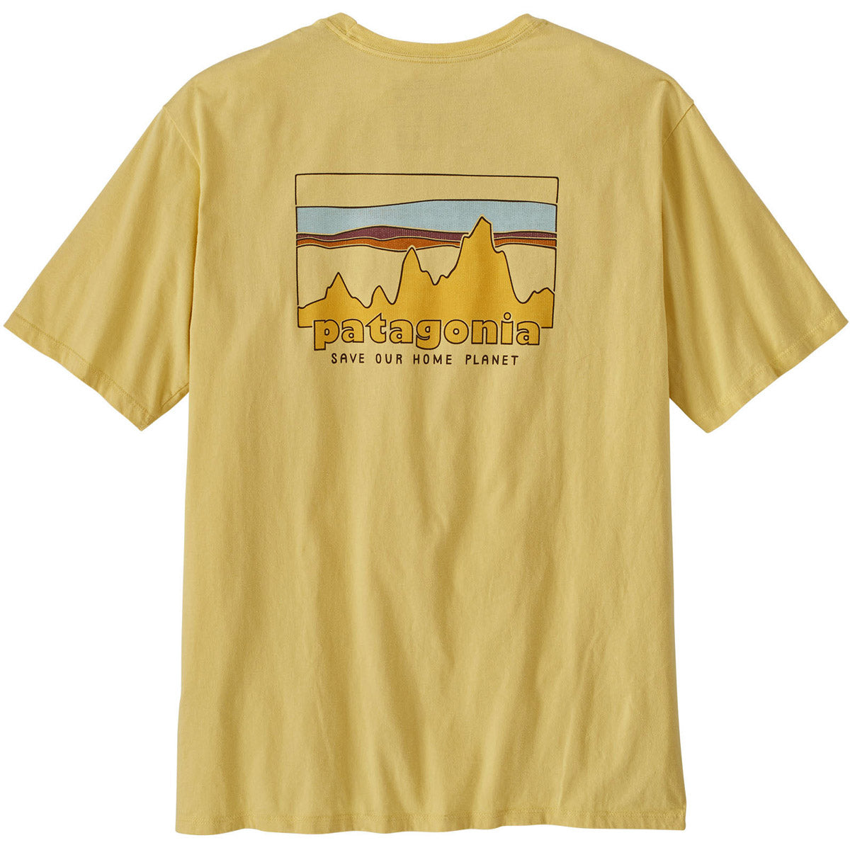 Patagonia Men&#39;s &#39;73 Skyline Organic T-Shirt Milled Yellow
