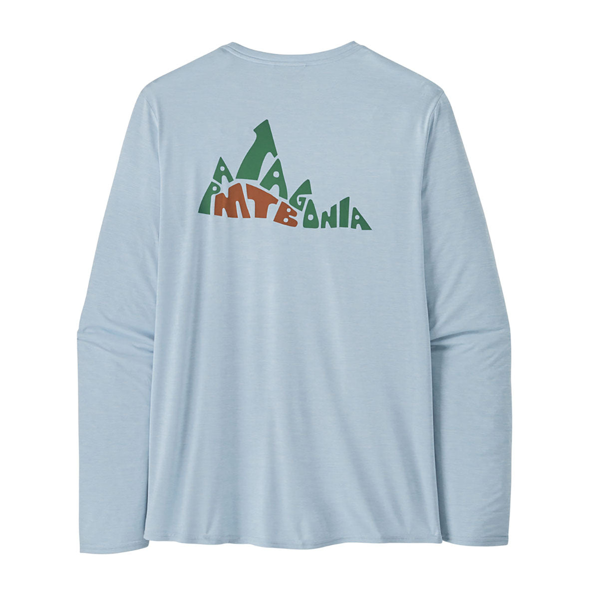 Patagonia Mens Long-Sleeved Capilene Cool Daily Graphic Shirt - Lands Berm Logo: Fleck Blue