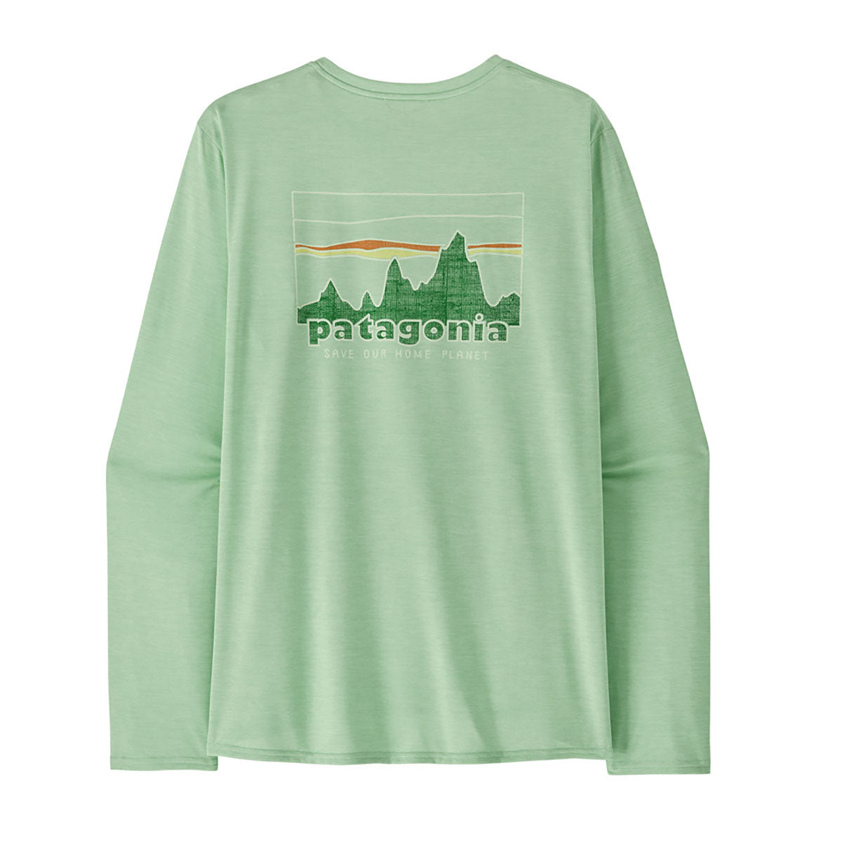 Patagonia Mens Long-Sleeved Capilene Cool Daily Graphic Shirt 73 kyline: Rinsed Green X-Dye / S