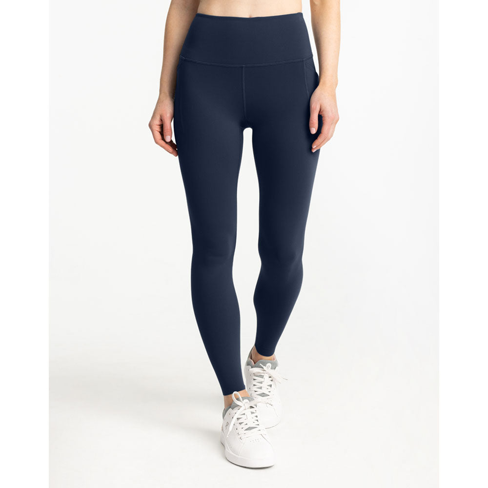 Free Fly Apparel Womens All Day 7/8 Pocket Legging Deep Navy