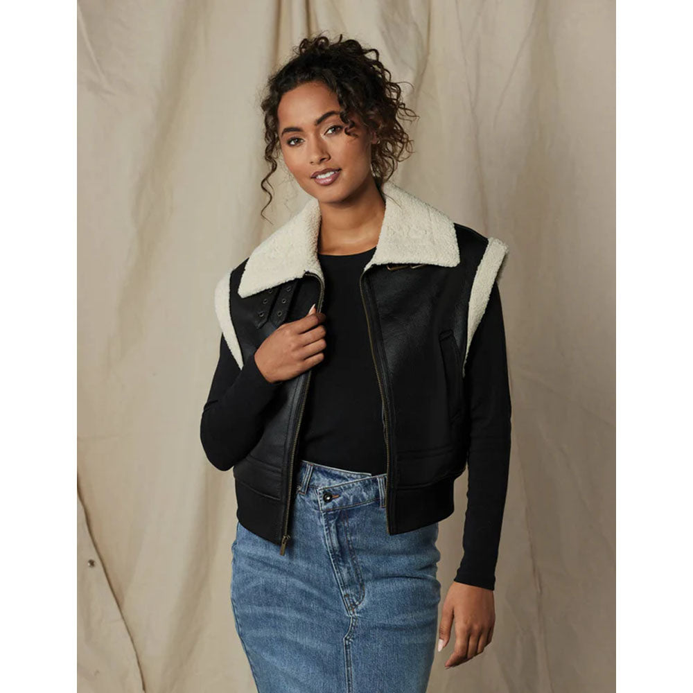 The Normal Brand Women's Adrian Vest Black/Khaki
