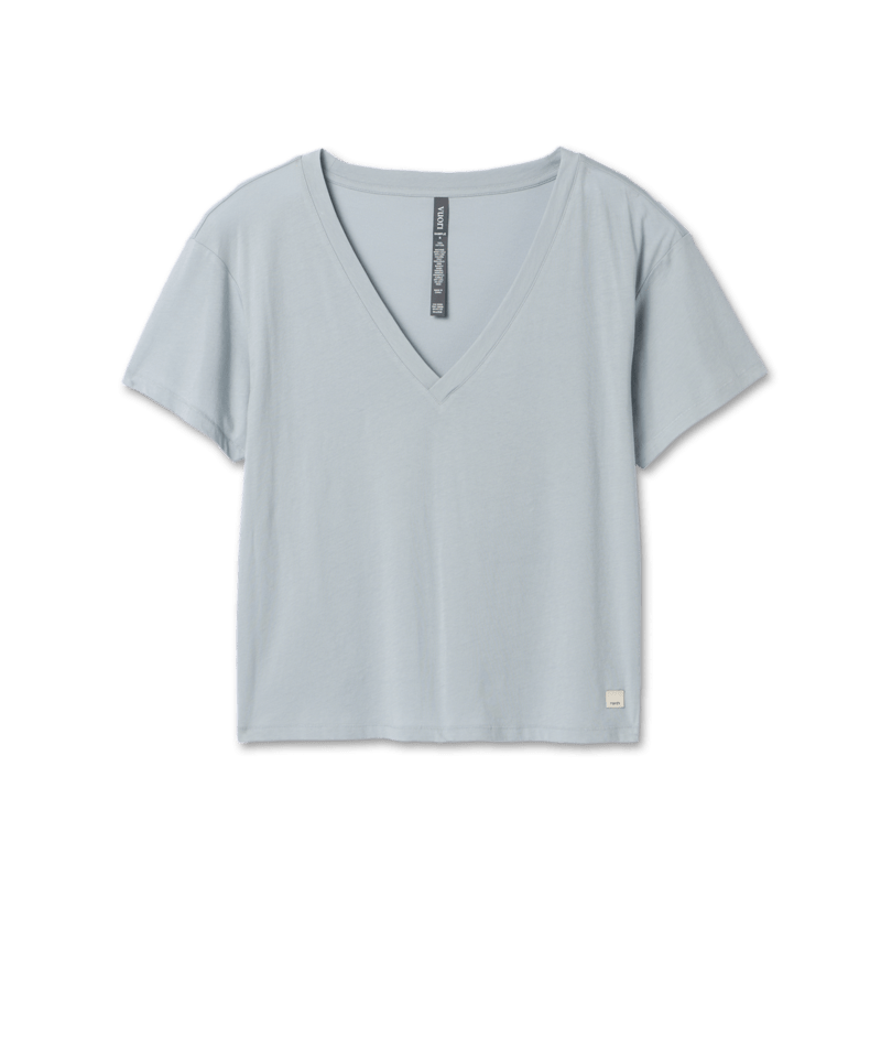 Vuori W Sutton V Neck Chalk Blue