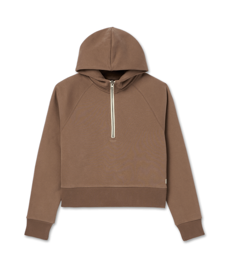 Vuori W Restore 1/2 Zip Hoodie EBR Elderberry