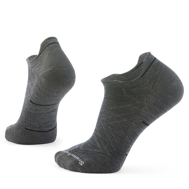 Smartwool Mens Run Zero Cushion Low Ankle Socks 052 Medium Gray