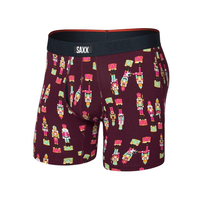 Saxx Underwear Co. Mens Vibe Xtra Super Soft BB Fly HTB Hail the Holiday Black