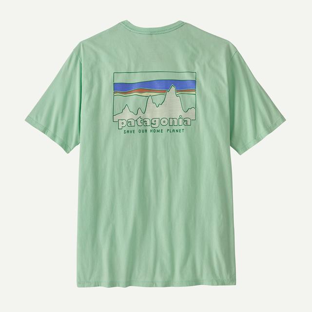 Patagonia Mens 73 Skyline Organic T-Shirt RNSG Rinsed Green