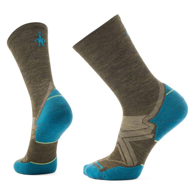 Smartwool Mens Run Cold Weather Targeted Cushion Crew Socks D11 Military Olive
