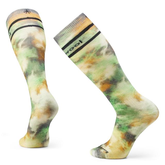 Smartwool Ski Full Cushion Groovy Tie Dye Print OTC K18 Winter Moss