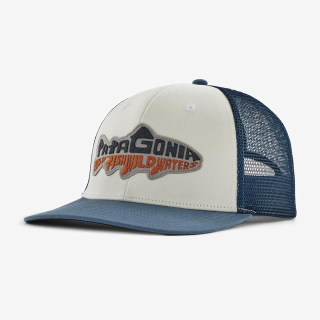 Patagonia Take a Stand Trucker Hat RBSG Rainbow Run: Blue Sage