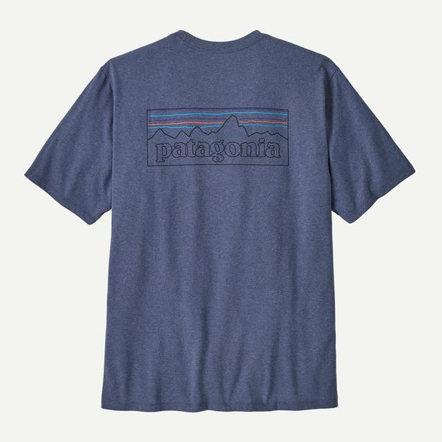 Patagonia Mens P-6 Logo Responsibili-Tee POCT P-6 Outline: Current Blue