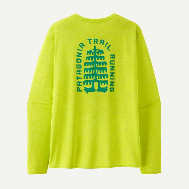 Patagonia Mens Long-Sleeved Capilene Cool Daily Graphic Shirt - Lands TPHX Tree Trotter: Phosphorus Green X-Dye