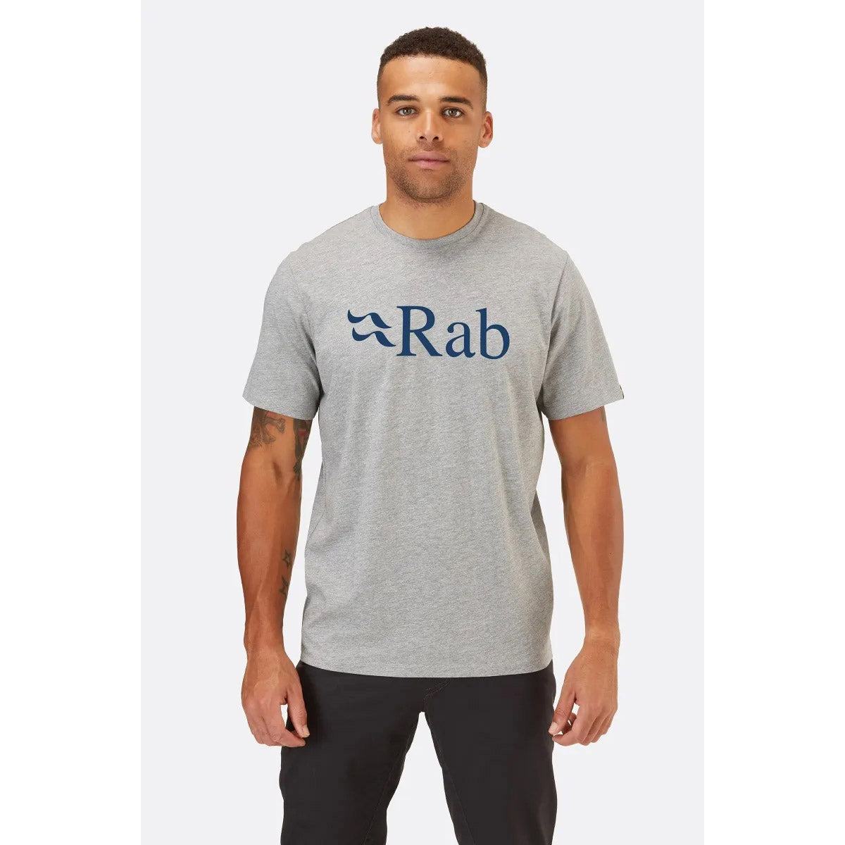 Rab Men's Stance Logo Organic Cotton Tee Grey Marl