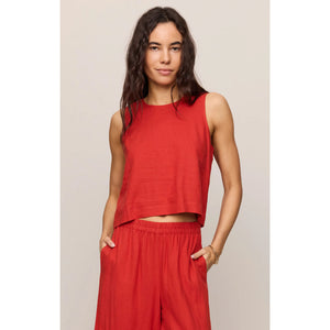 Z Supply Womens Sloane Cotton Jersey Tank ychee / L