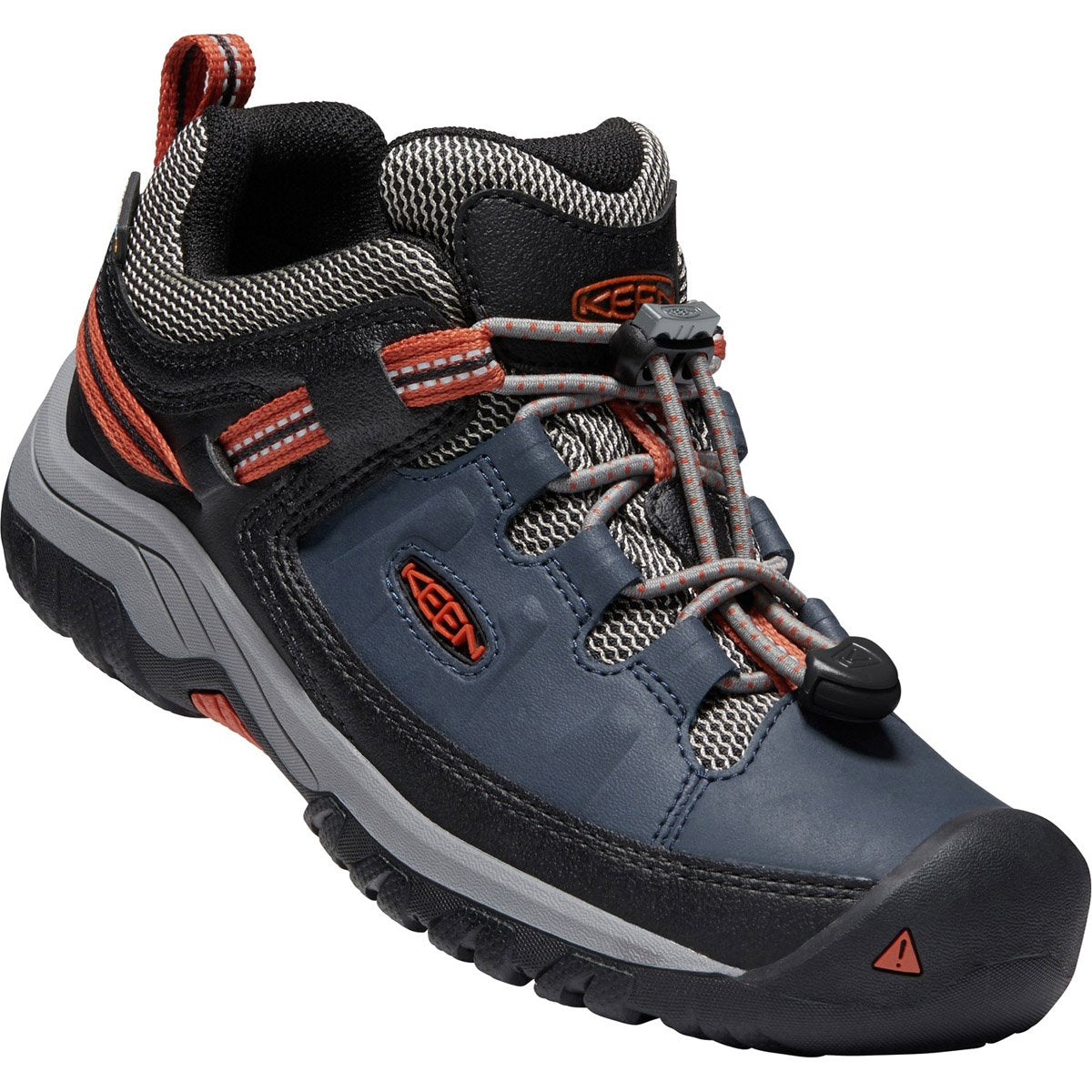 Keen Big Kids' Targhee Waterproof Blue Nights/Rooibos Tea