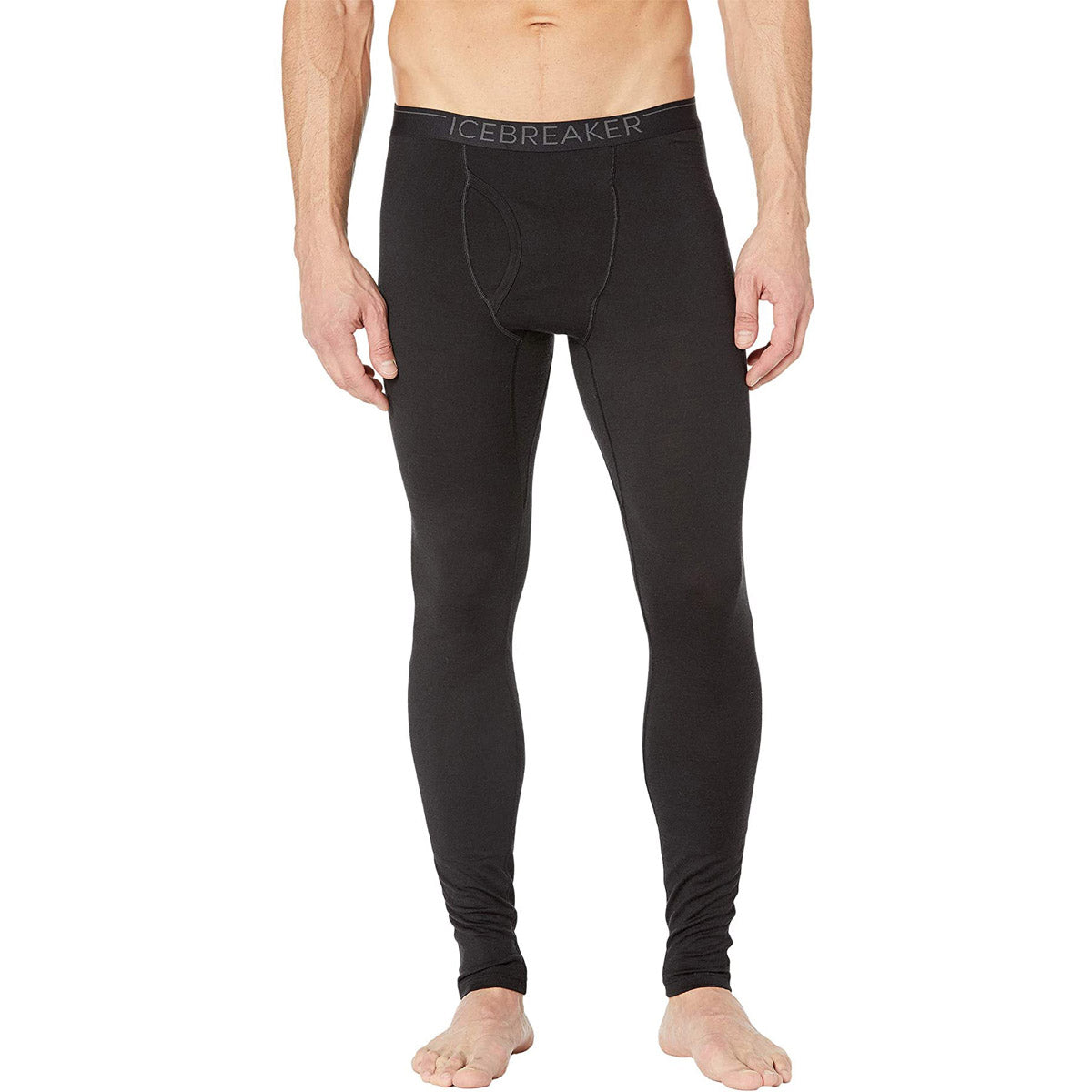 Icebreaker Men&#39;s Merino 200 Oasis Leggings with Fly Black Monsoon