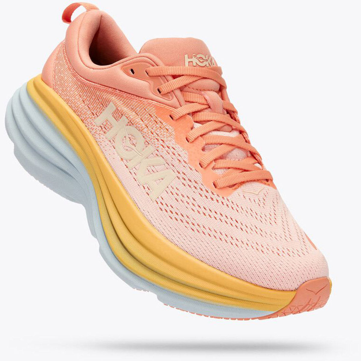 Hoka Women&#39;s Bondi 8 Shell Coral/Peach Parfait